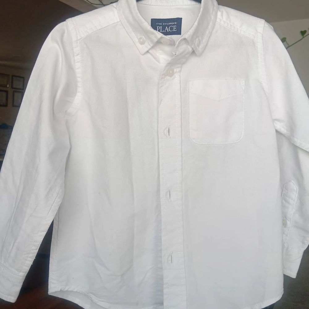 The Children's Place White Button-Up Shirt